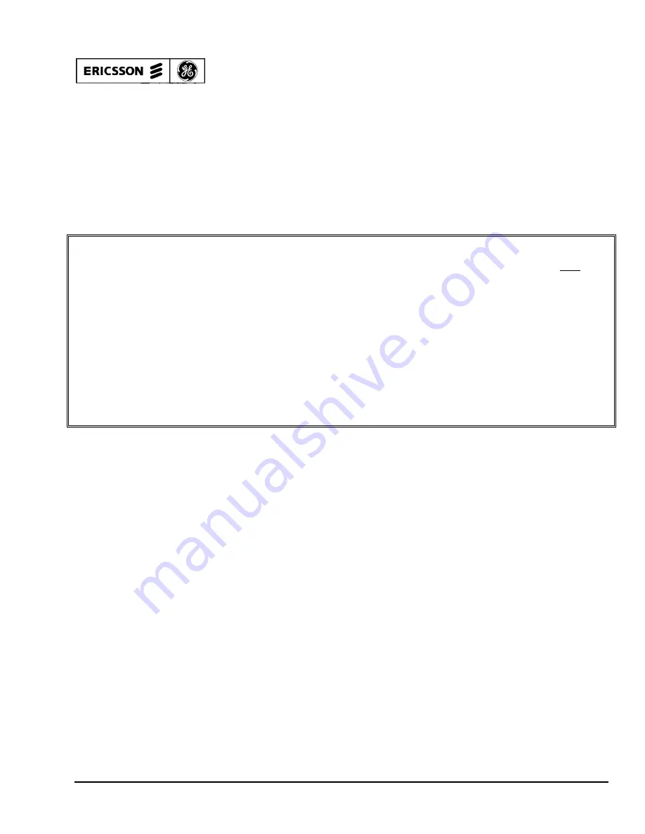 Ericsson 19B802884P1-P3 Maintenance Manual Download Page 1