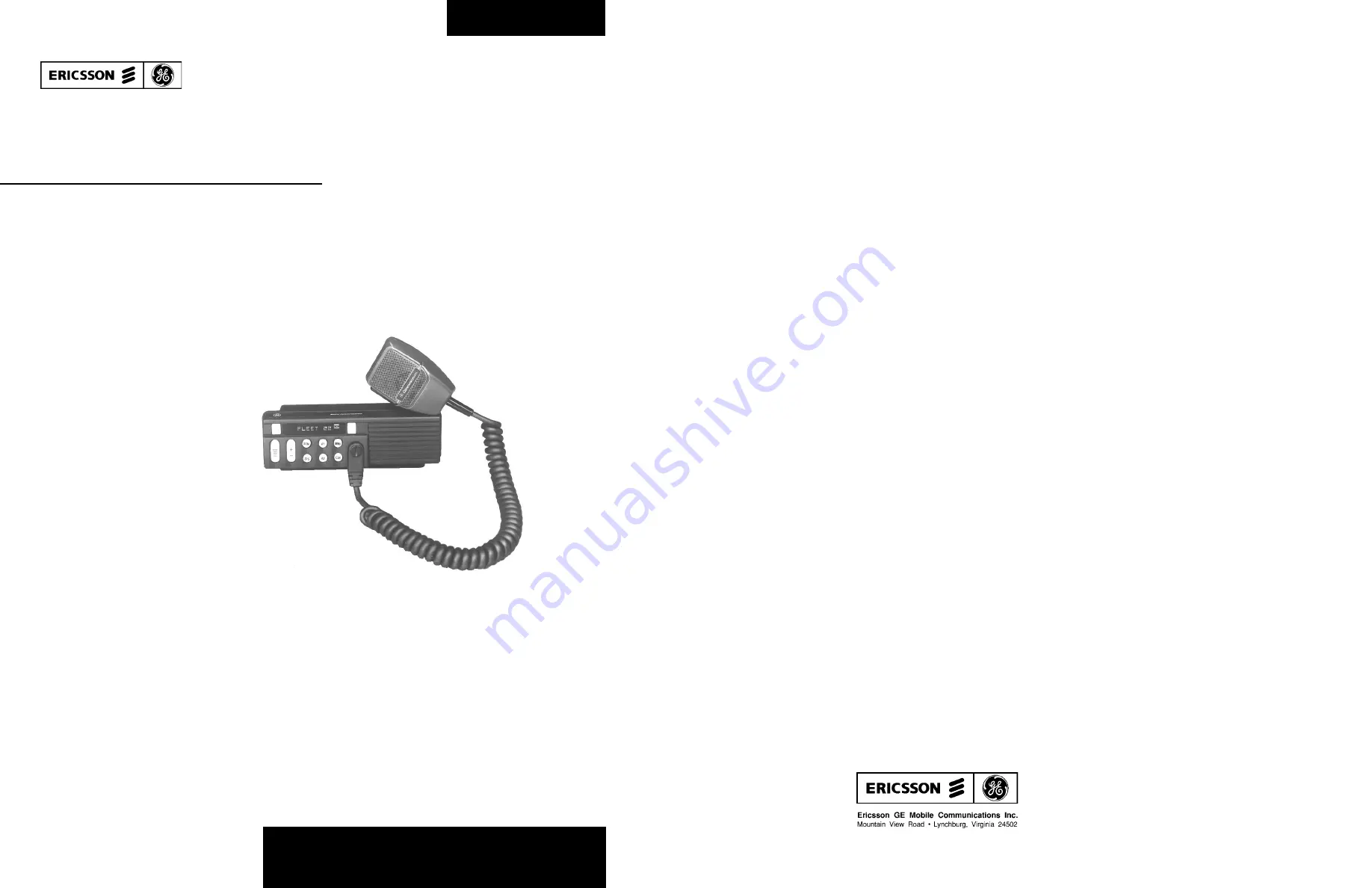 Ericsson DUAL FORMAT MDX LBI-38848A Maintenance Manual Download Page 1