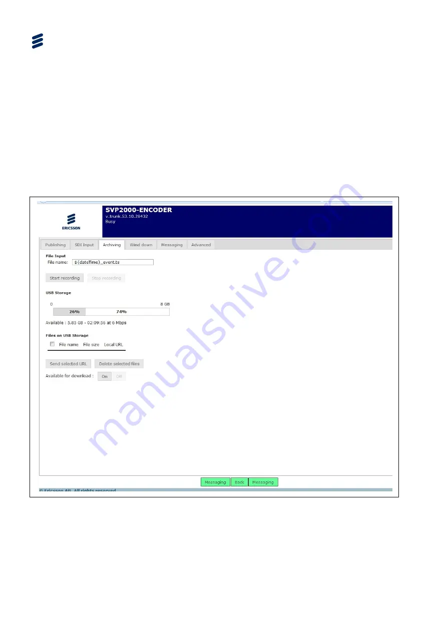 Ericsson SVP 2000 Reference Manual Download Page 62