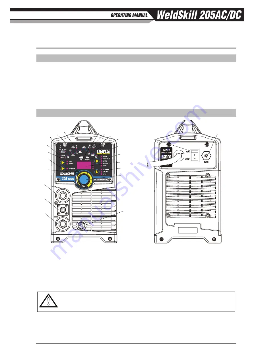 ESAB CIGWELD WeldSkill 205AC/DC Operating Manual Download Page 29