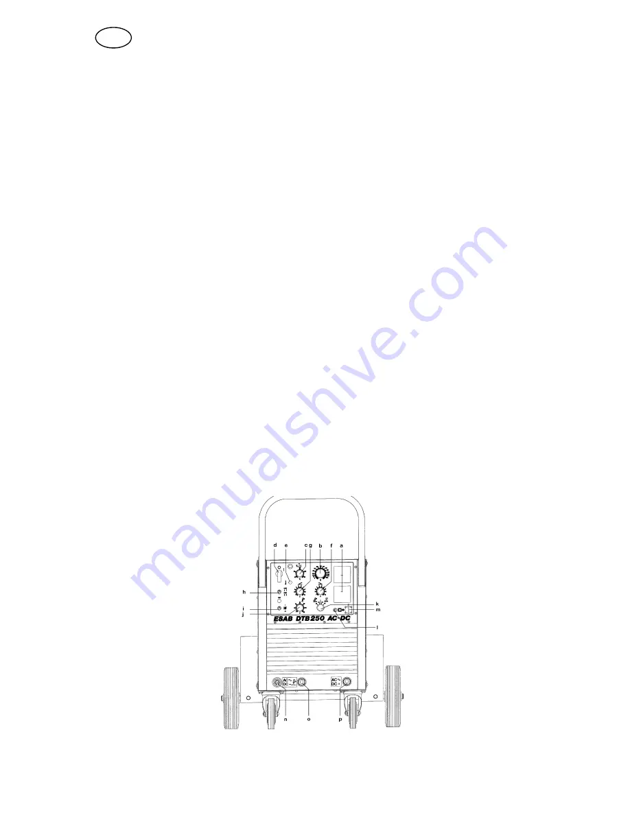 ESAB DTB 250 Instruction Manual Download Page 8