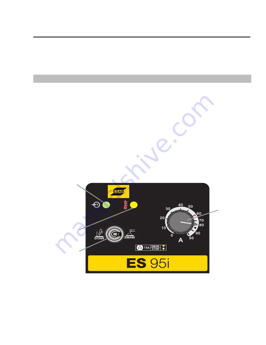 ESAB ES 95i Operating Manual Download Page 21