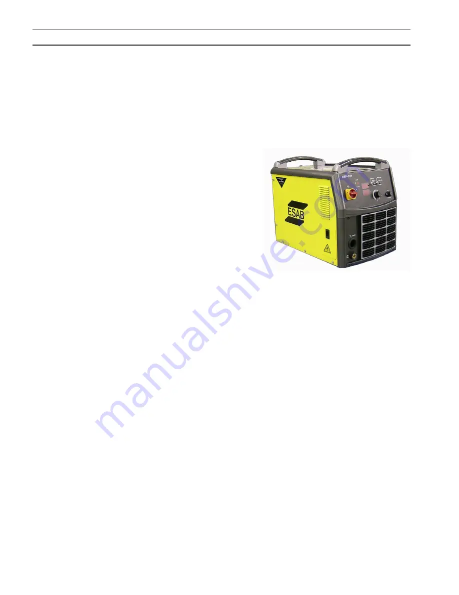 ESAB ESP-101 Instruction Manual Download Page 182