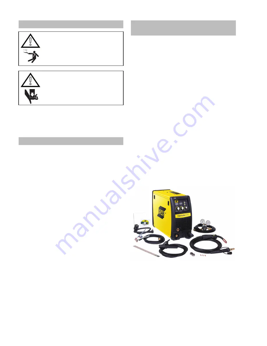 ESAB fabricator 211i Service Manual Download Page 10