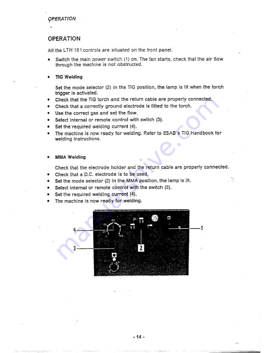 ESAB LTH 161 Service Manual Download Page 22