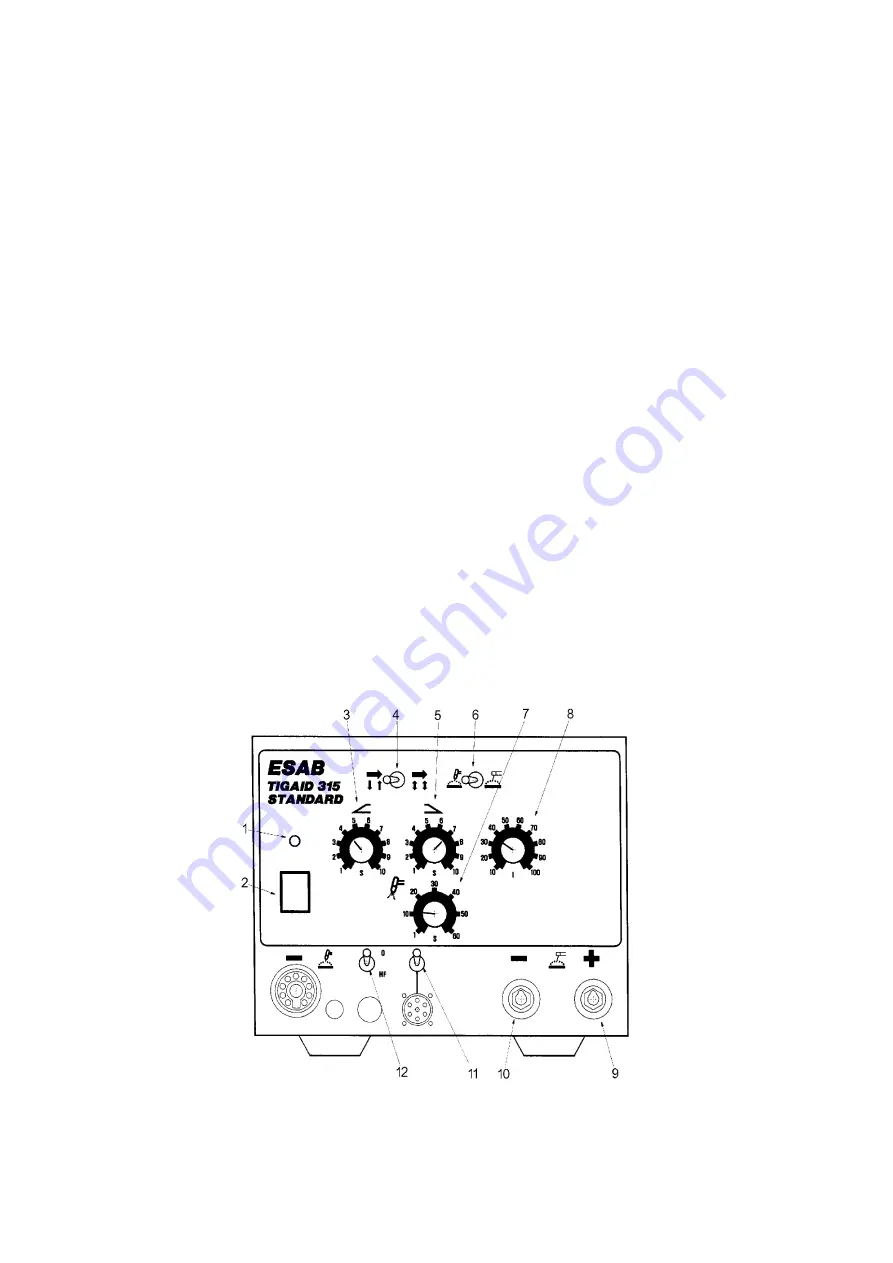 ESAB TIGAID315 AC/DC Instruction Manual Download Page 39