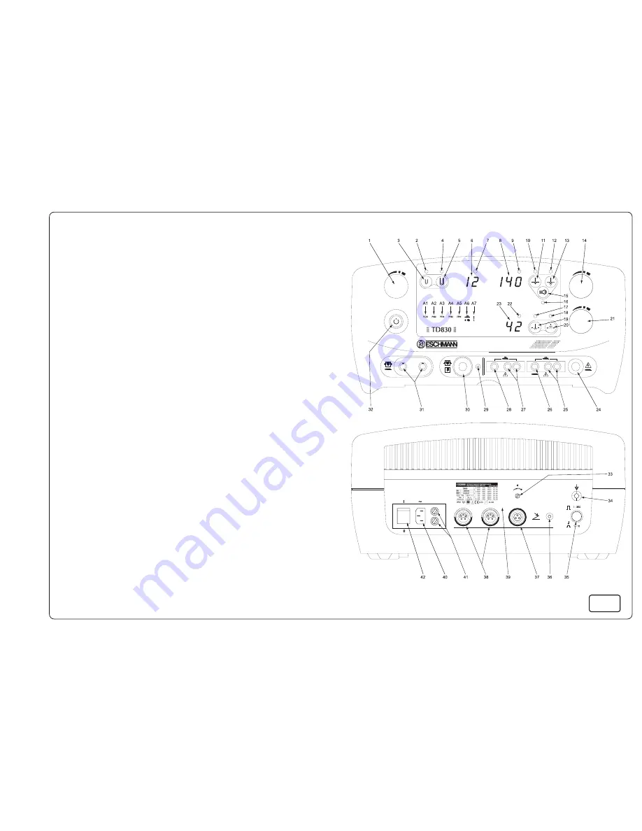 eschmann TD830 Instructions For Use Manual Download Page 39