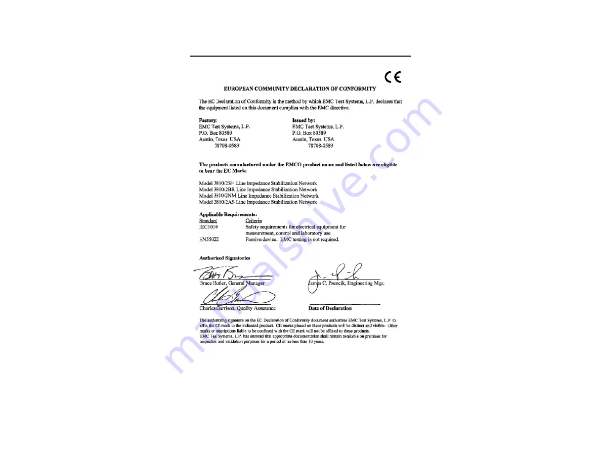 ESCO Technologies ETS LINDGREN 3810/2AS User Manual Download Page 25