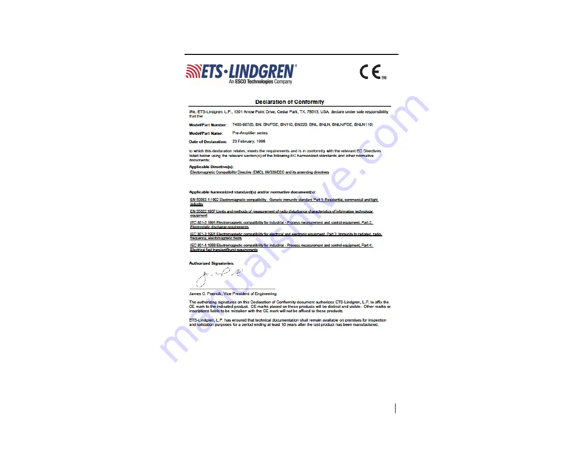 ESCO Technologies ETS-Lindgren 7405 User Manual Download Page 49