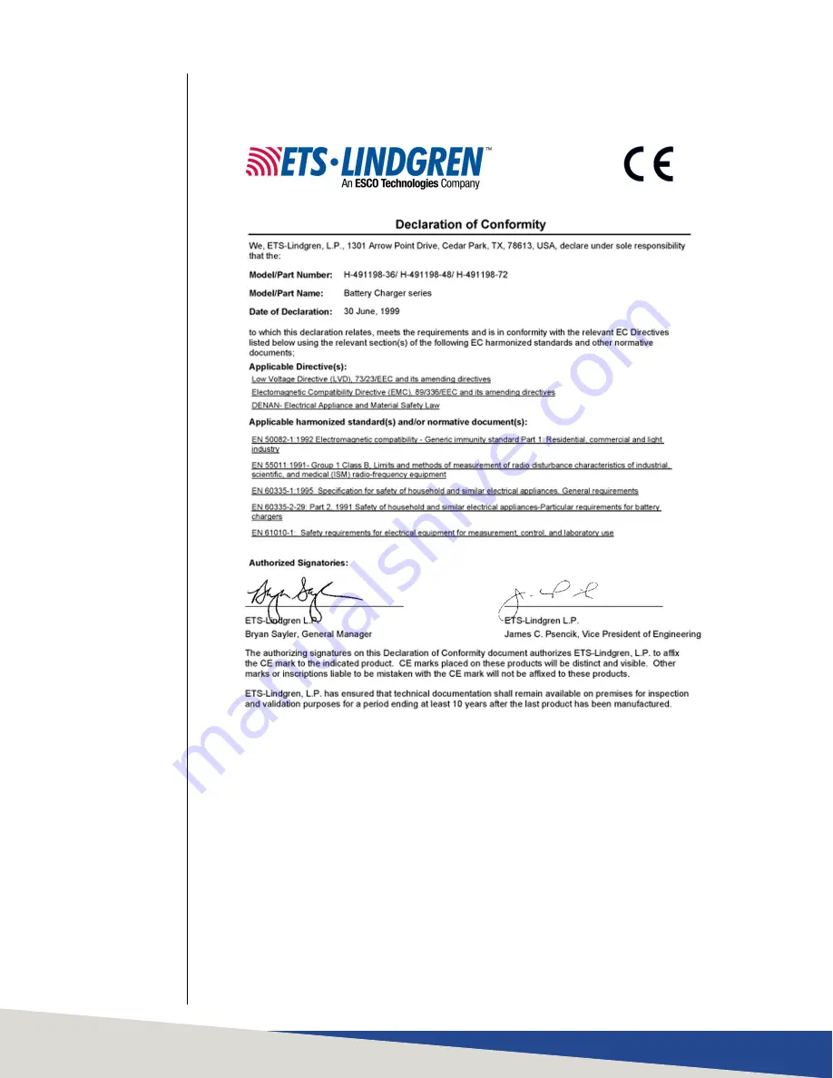 ESCO Technologies ETS-Lindgren HI-3702 Скачать руководство пользователя страница 24