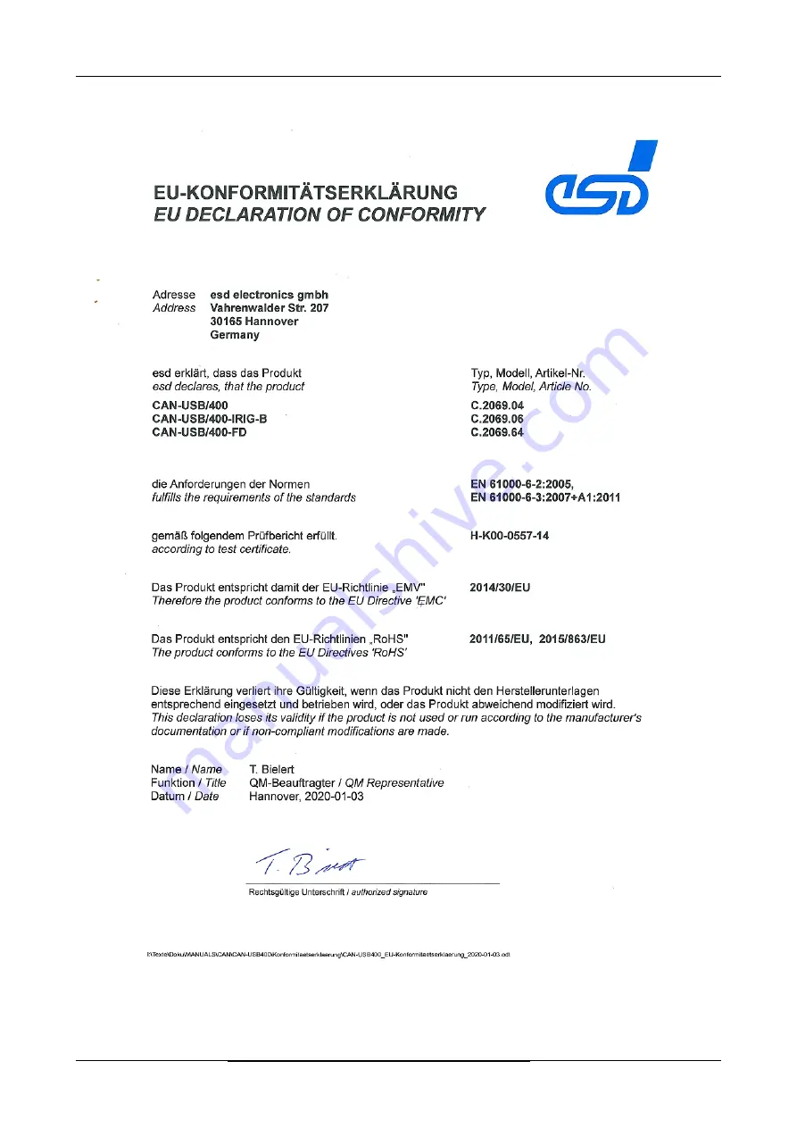 ESD C.2069.04 Скачать руководство пользователя страница 32