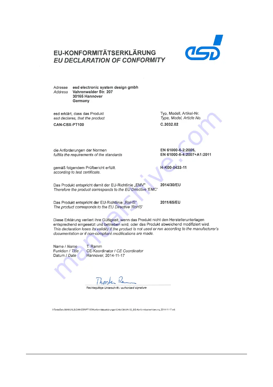 ESD C.3032.02 Manual Download Page 118