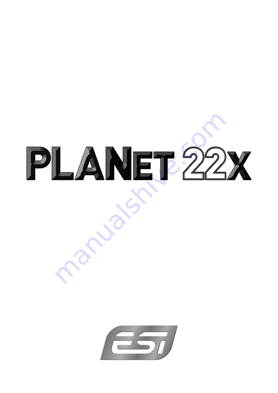 ESI PLANET 22X User Manual Download Page 1