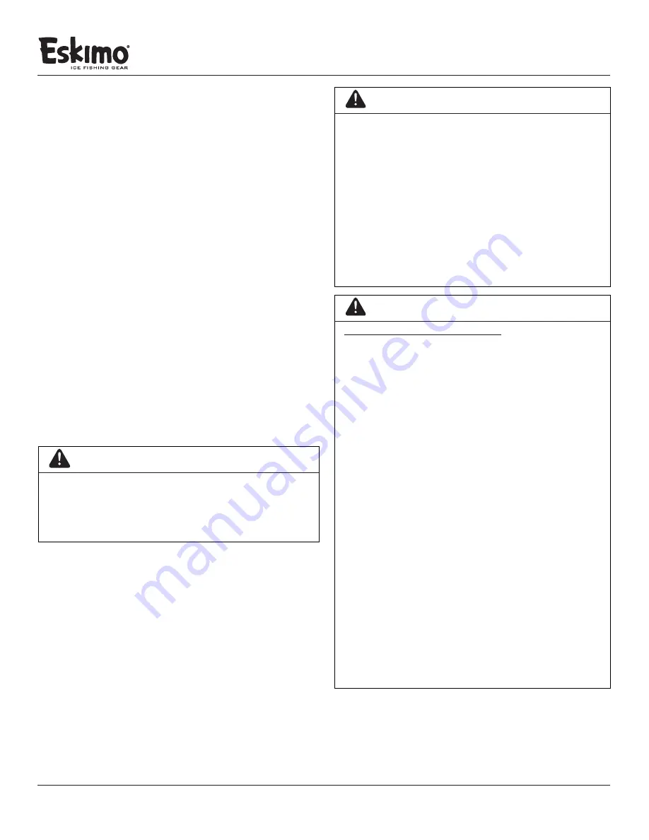 Eskimo F1 ROCKET Operator'S Manual Download Page 4