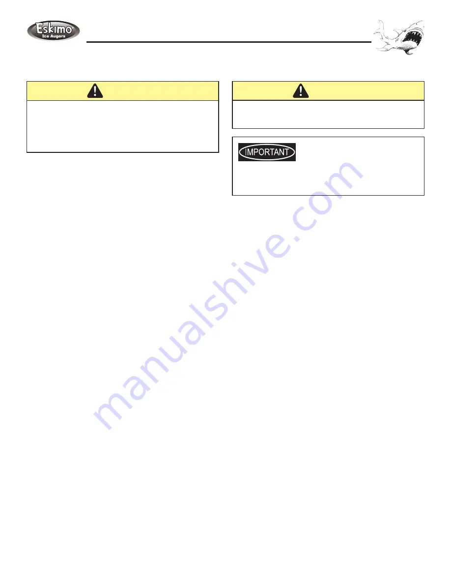 Eskimo Shark 9403S Operator'S Manual Download Page 5