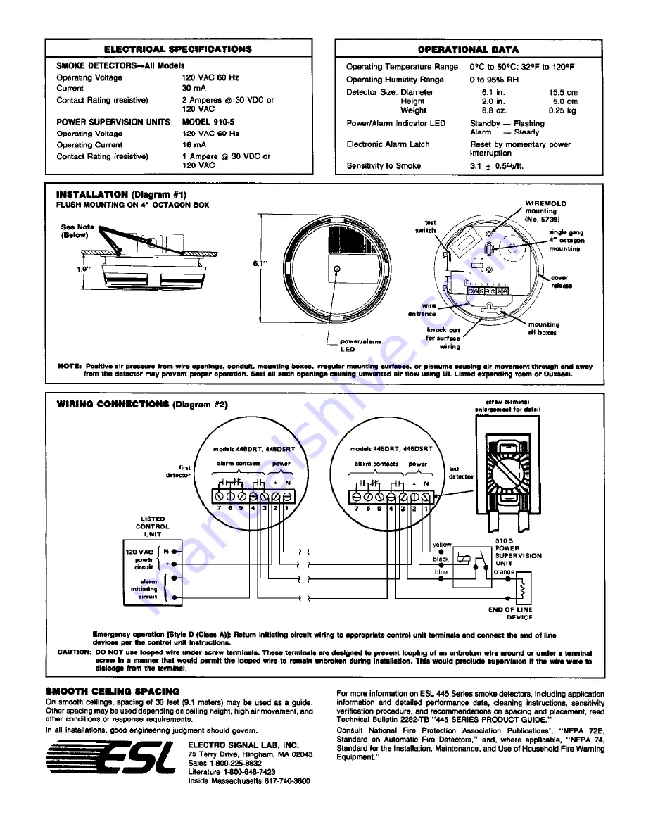 ESL 445D Series Instruction Manual Download Page 2