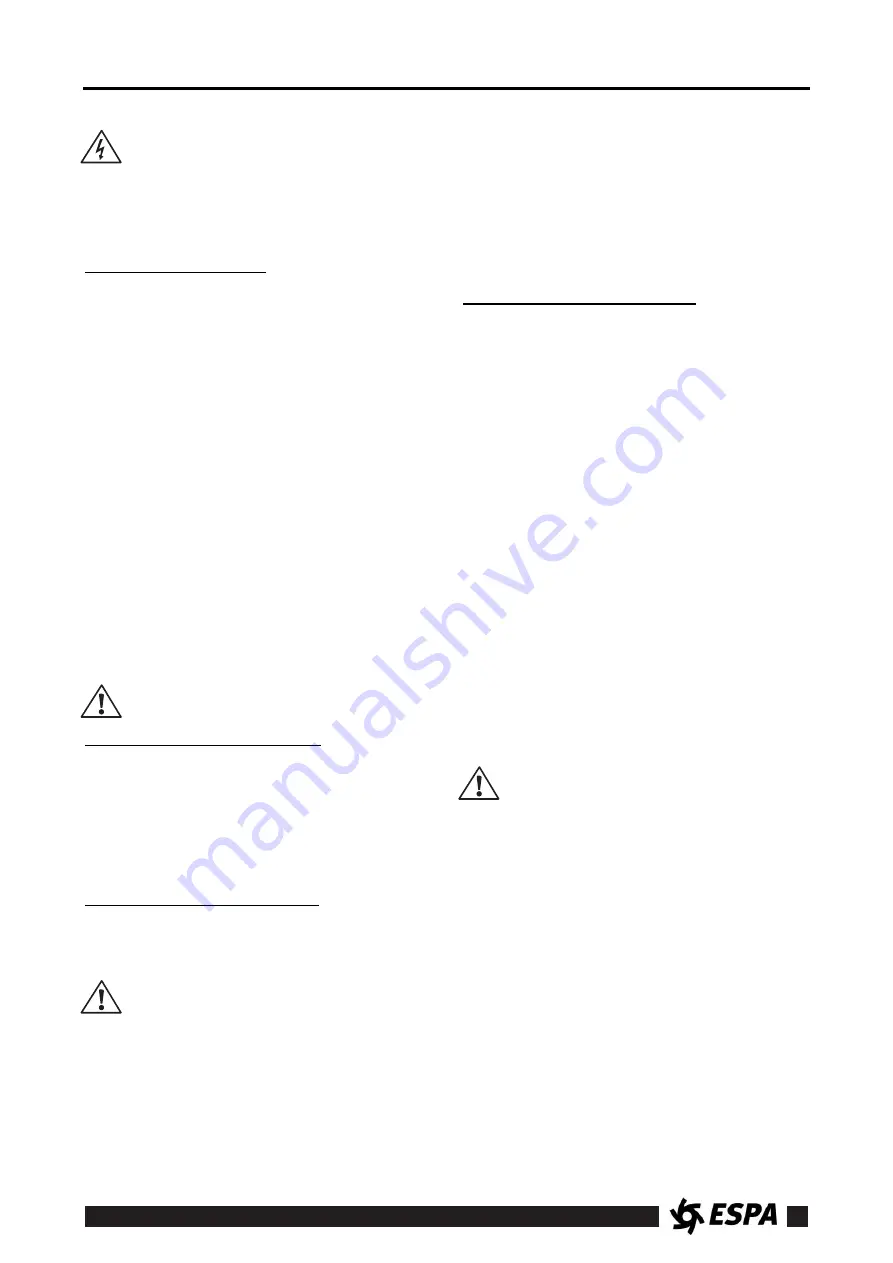 Espa ControlSystem Instruction Manual Download Page 19