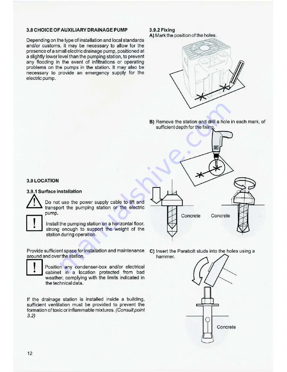 Espa Drainbox FL Instruction Manual Download Page 12