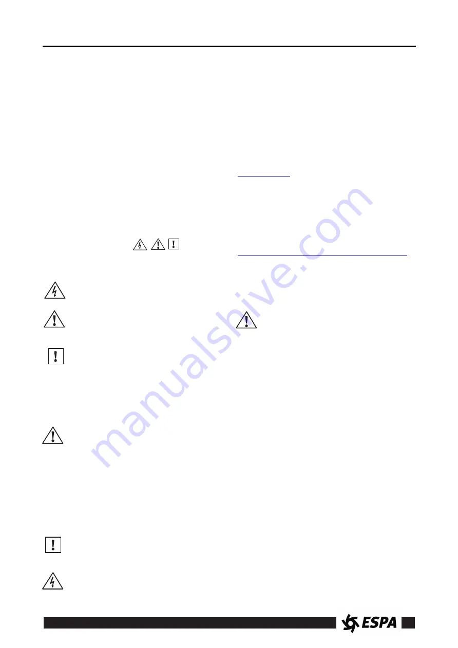 Espa Max series Instruction Manual Download Page 30