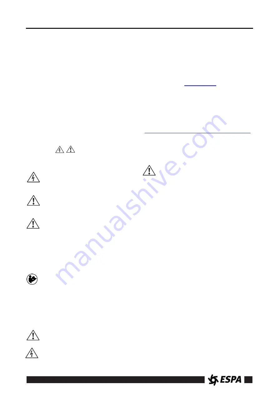 Espa VE121 Instruction Manual Download Page 11