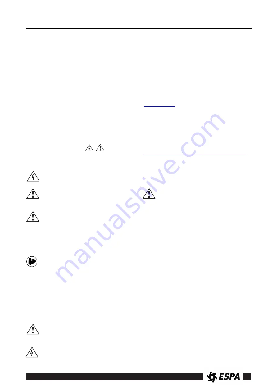 Espa VE121 Instruction Manual Download Page 31