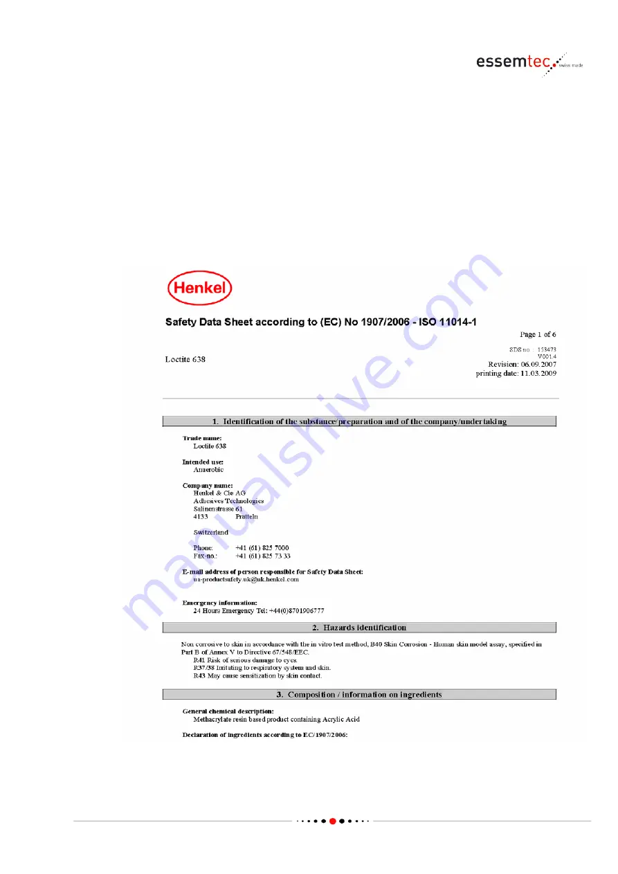 Essemtec Paraquda Startup & Safety Manual Download Page 165