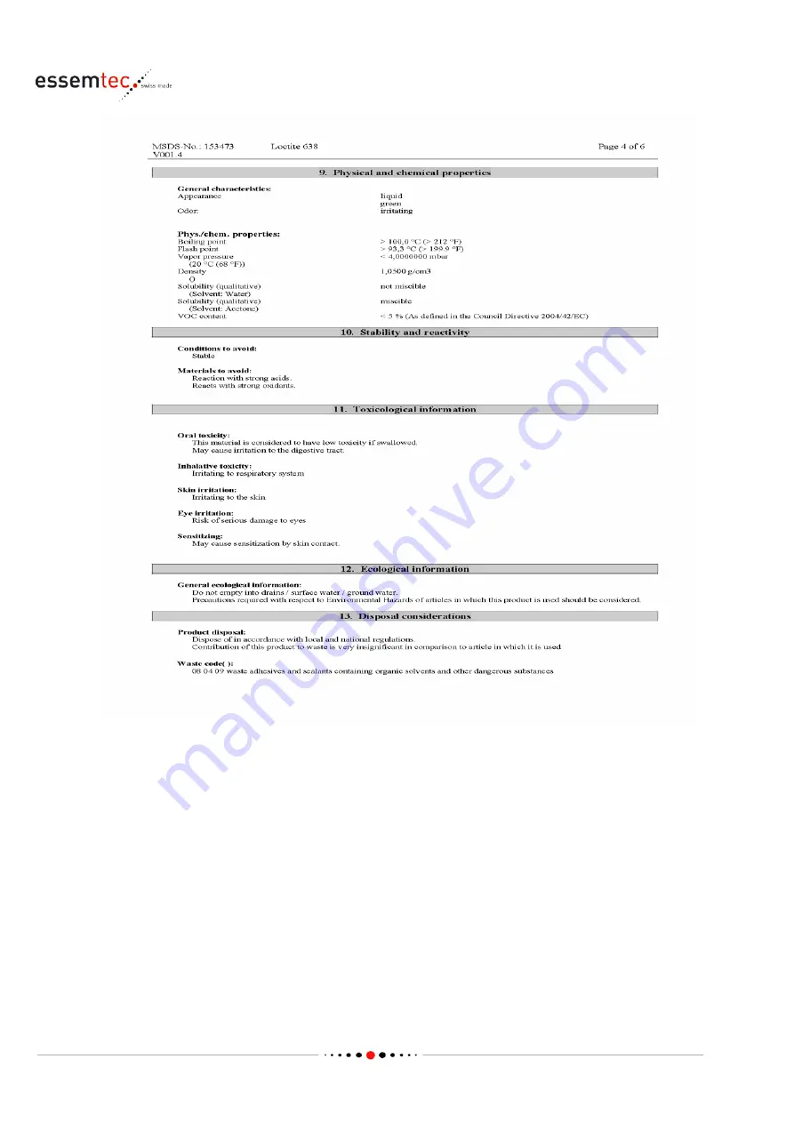 Essemtec Paraquda Startup & Safety Manual Download Page 168