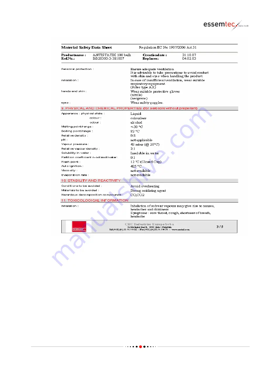 Essemtec Paraquda Startup & Safety Manual Download Page 179