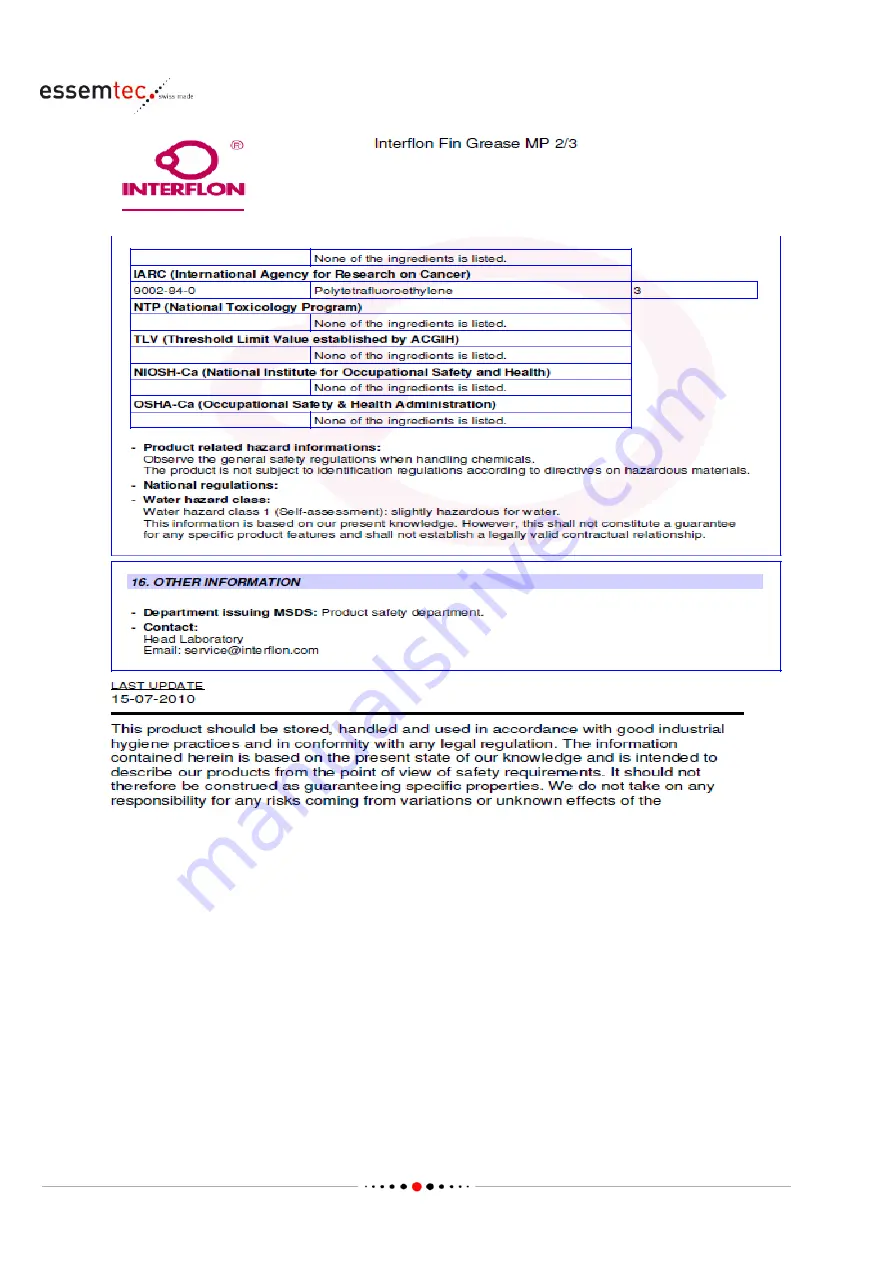 Essemtec Paraquda Startup & Safety Manual Download Page 188