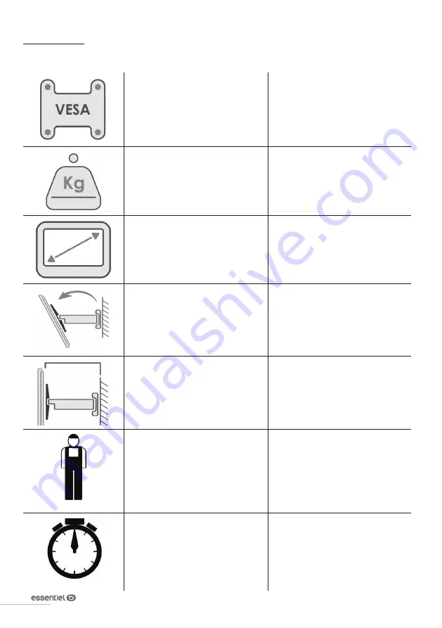 essentiel b INCLIN'TV Operating Instructions Manual Download Page 44