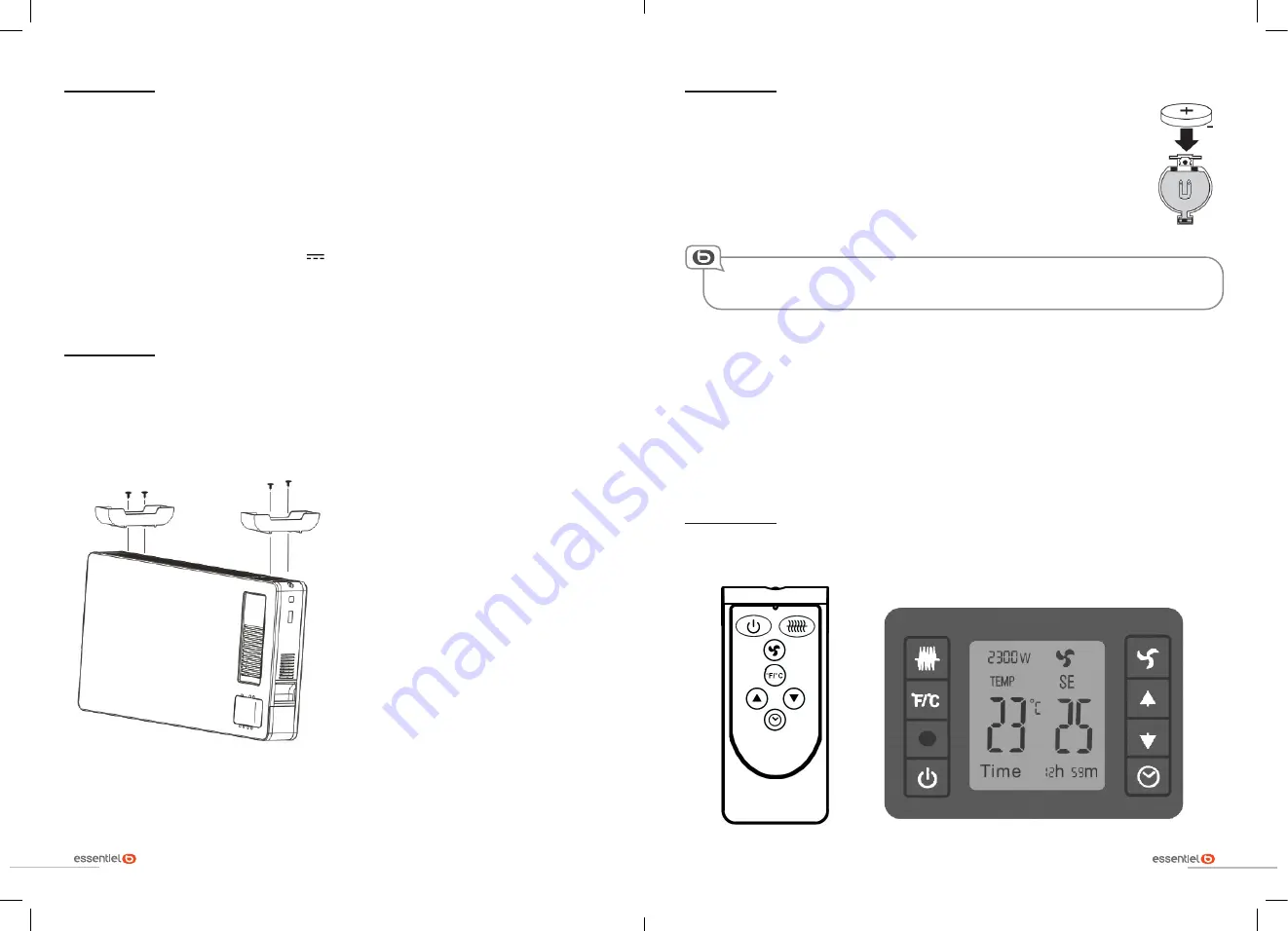 Essentielb ECHC 2300P User Manual Download Page 18