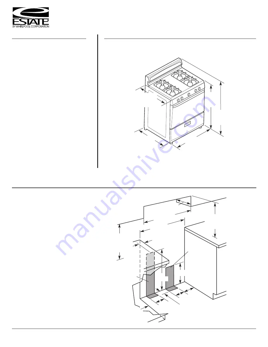 Estate TGP300T Dimension Manual Download Page 1