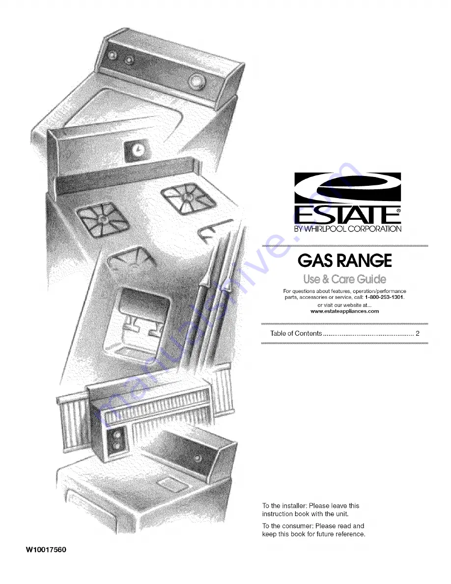 Estate TGS325MQ4 Use & Care Manual Download Page 1