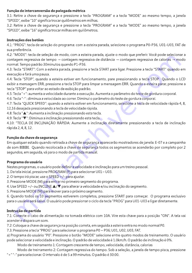 Esteira Athletic EXTREME 3260T Instruction Manual Download Page 39