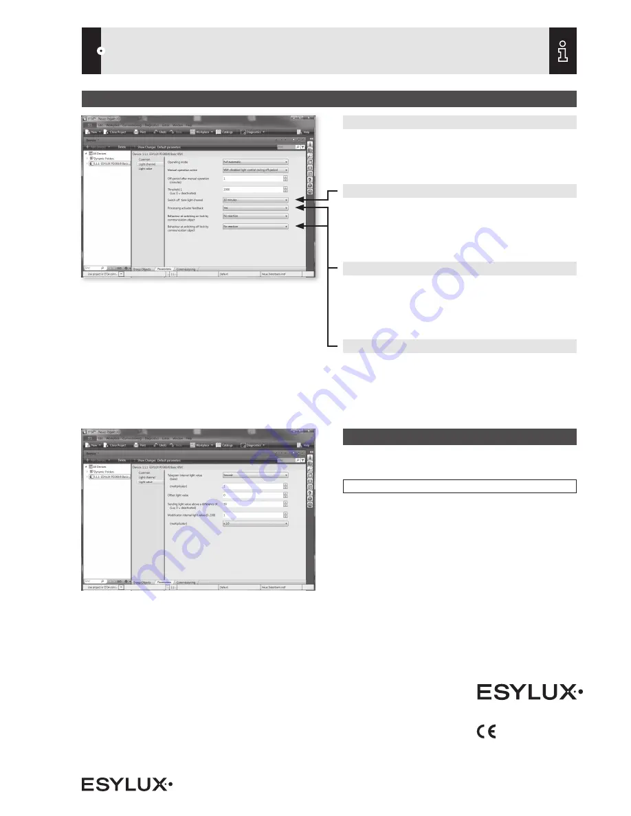 ESYLUX PD 360/8 KNX BASIC Operating Instructions Manual Download Page 6