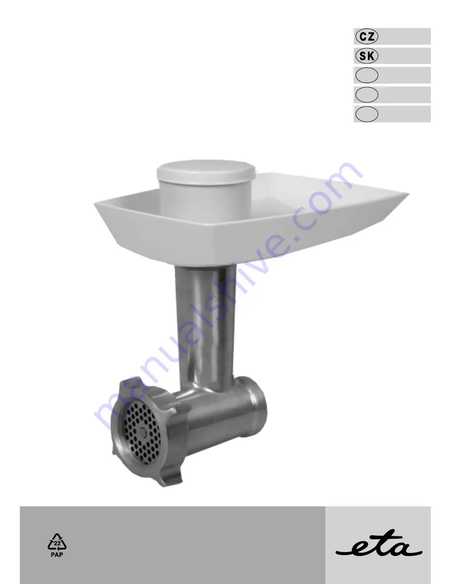 eta 002891010 Instructions For Use Manual Download Page 1