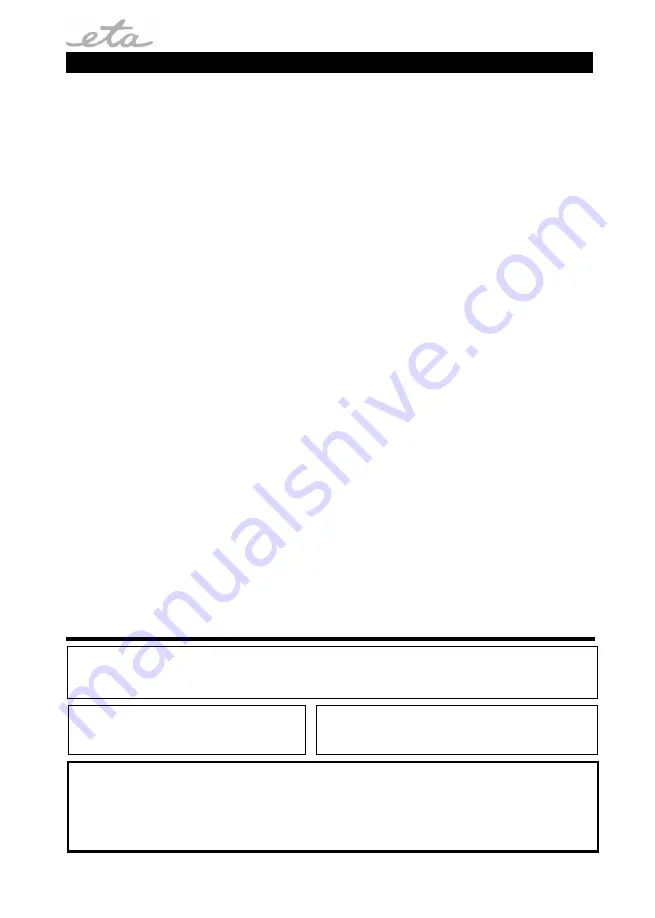 eta Crema 0049 Instructions For Use Manual Download Page 37