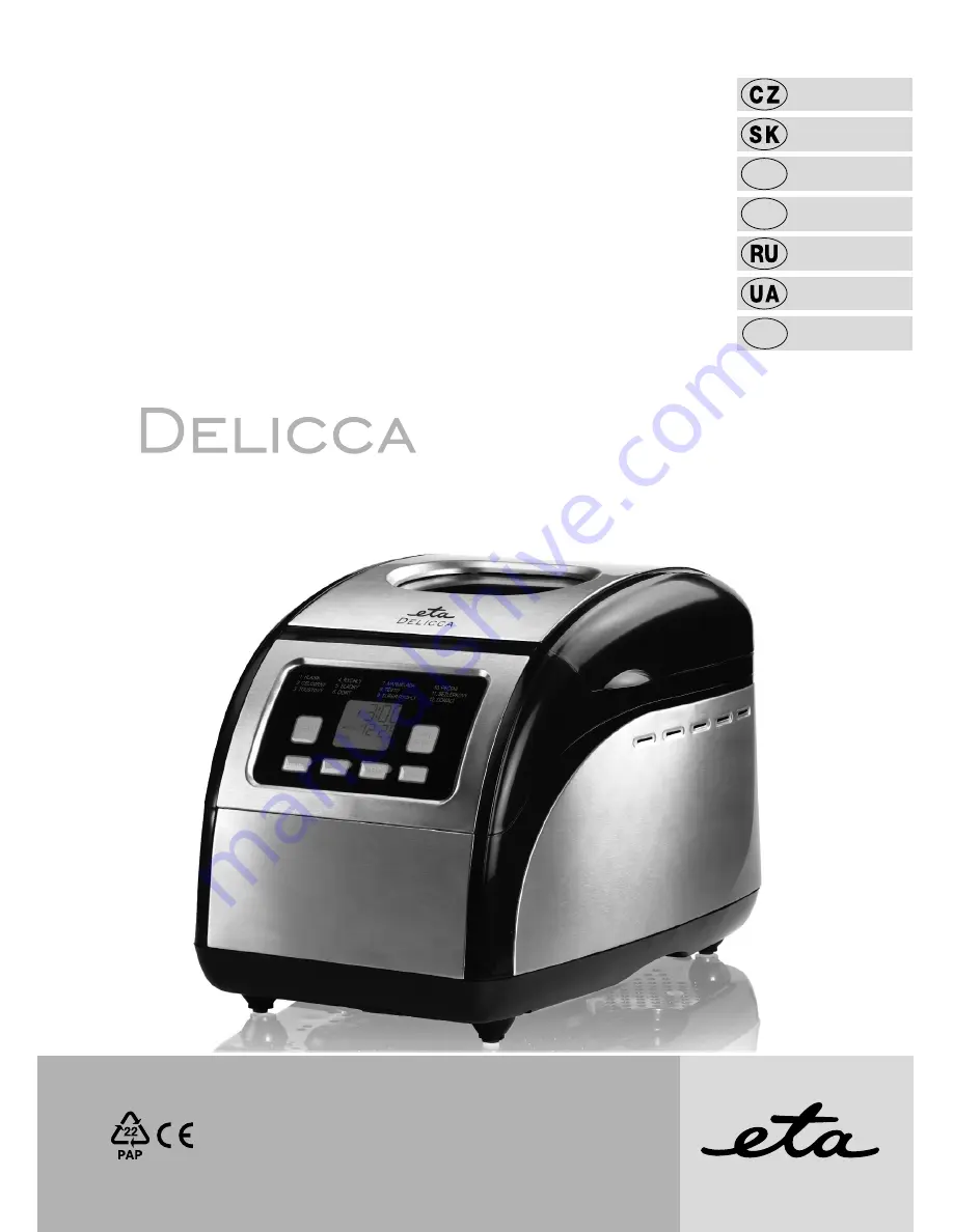 eta Delicca User Manual Download Page 1