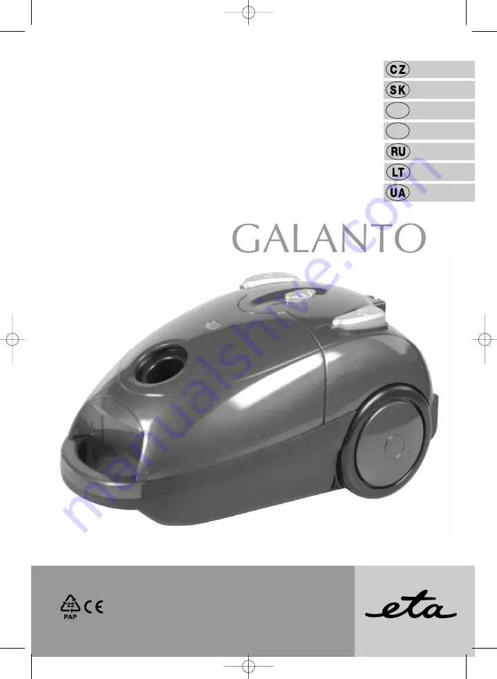 eta Galanto Скачать руководство пользователя страница 1