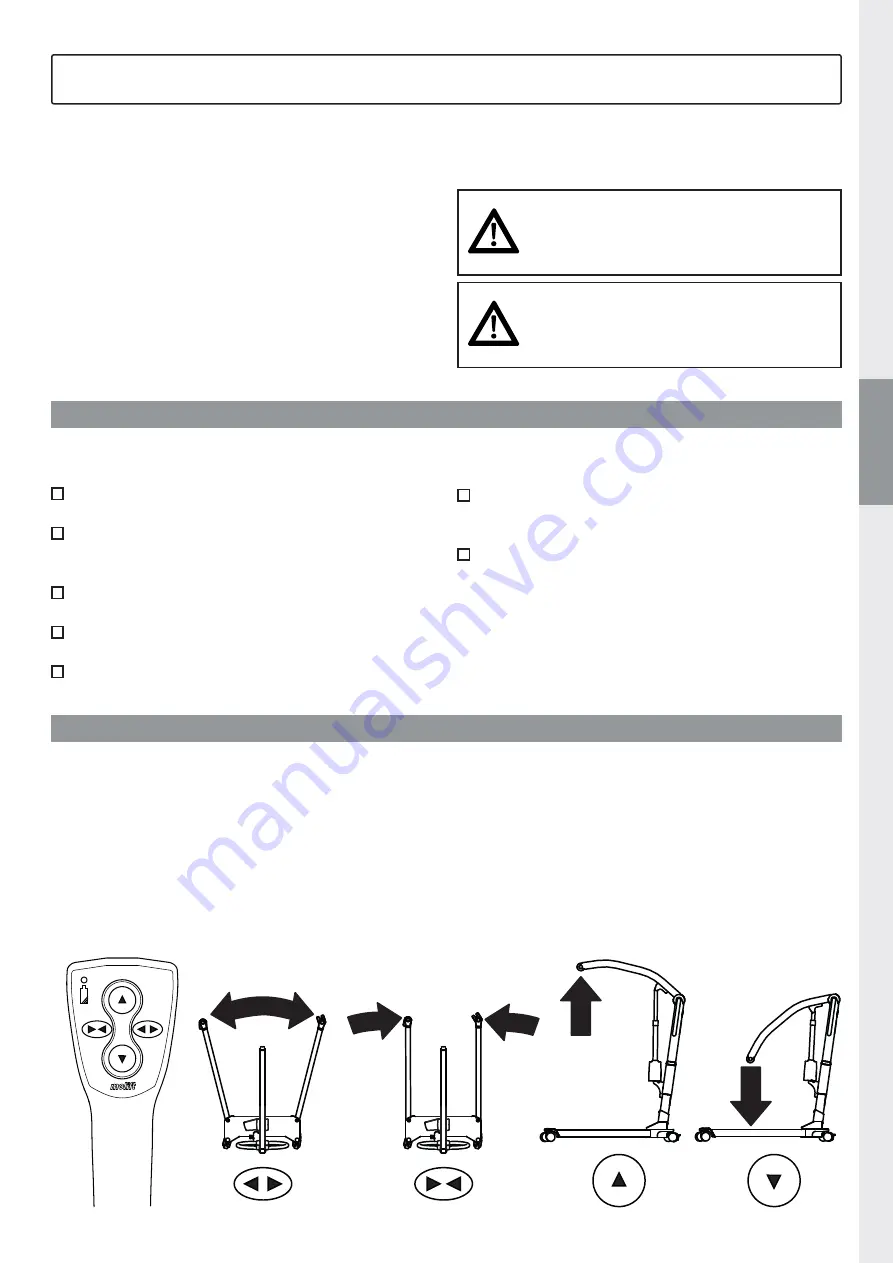 Etac Molift Mover 300 User Manual Download Page 57