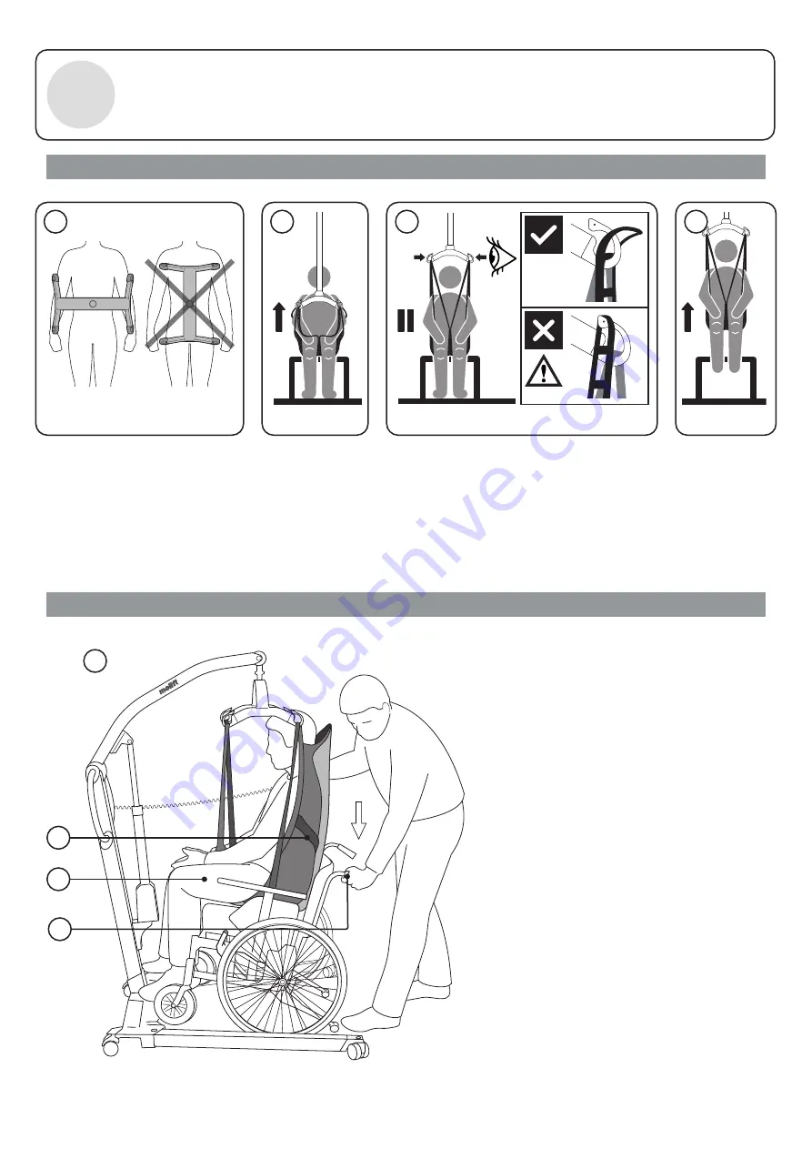 Etac molift RgoSling HighBack User Manual Download Page 40