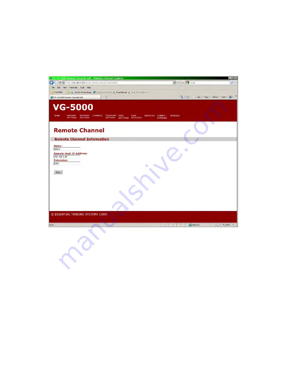 ETC VG-5000 Administration & Setup Manual Download Page 12