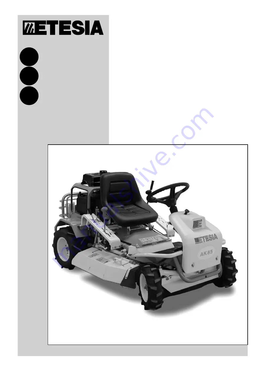 Etesia AK 85 User Manual Download Page 1