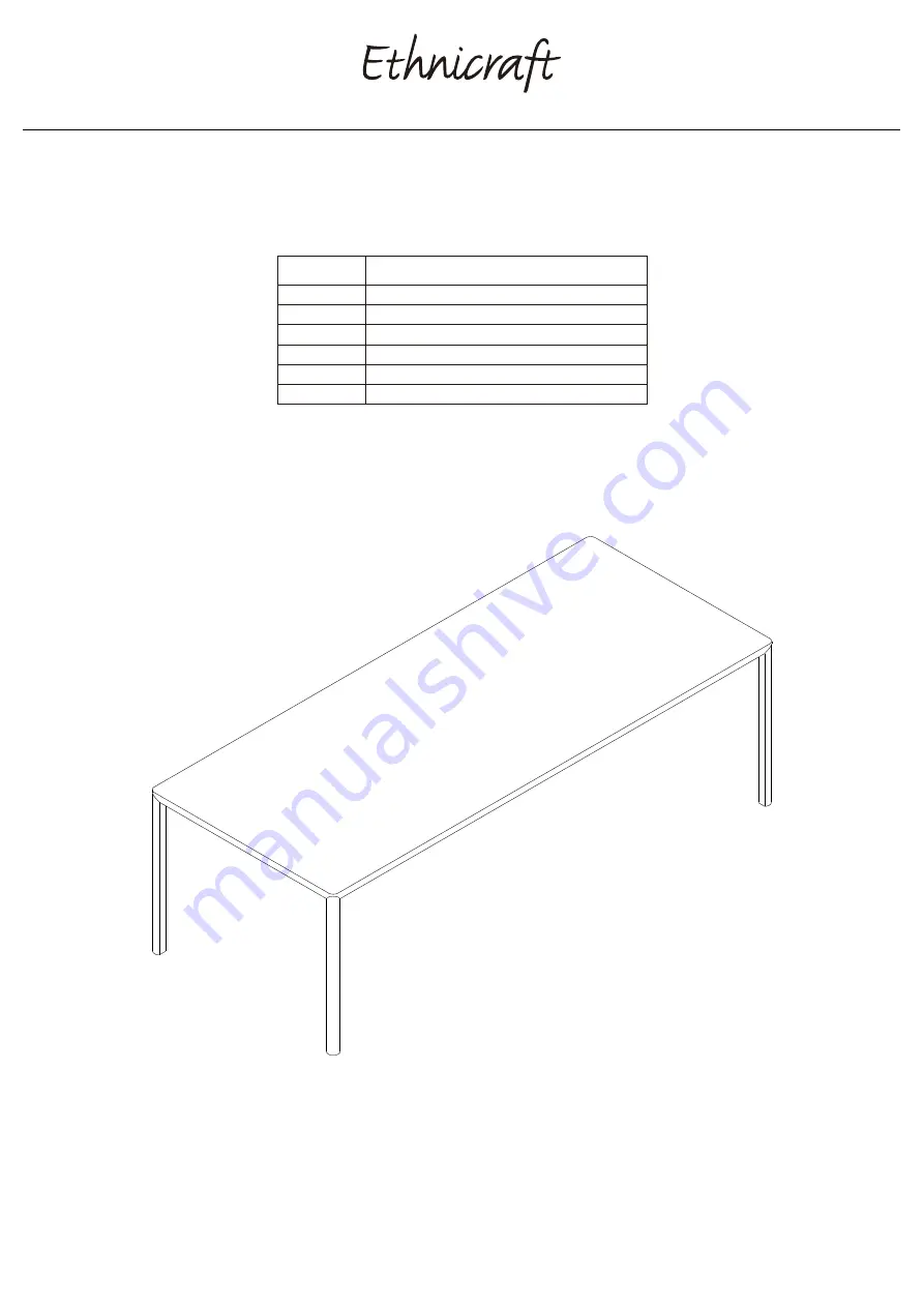 Ethnicraft 50256-U Assembly Instructions Download Page 1