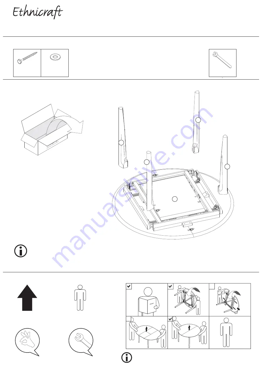 Ethnicraft OAK BOK 51527 Assembly Instructions Download Page 1