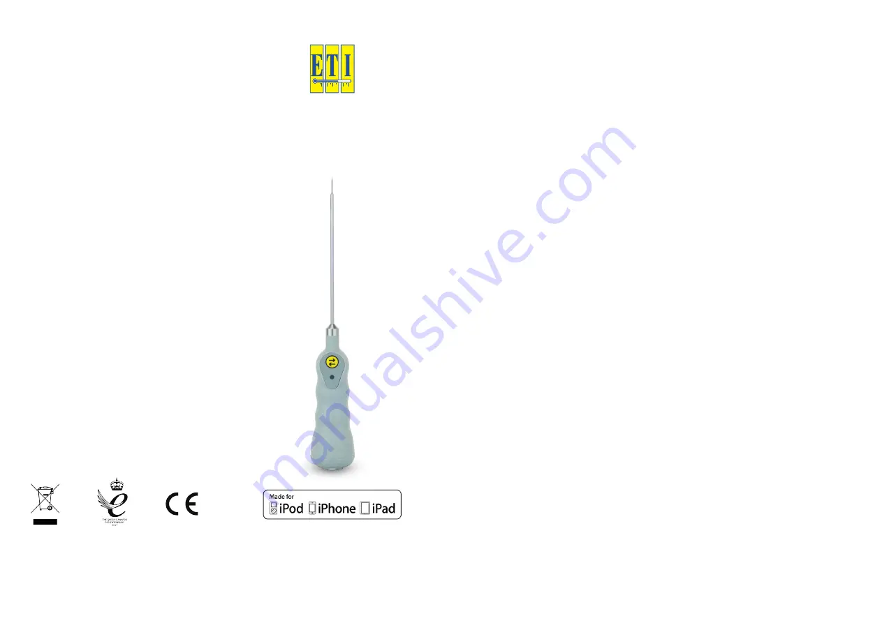 ETI BlueTherm Probe Скачать руководство пользователя страница 1