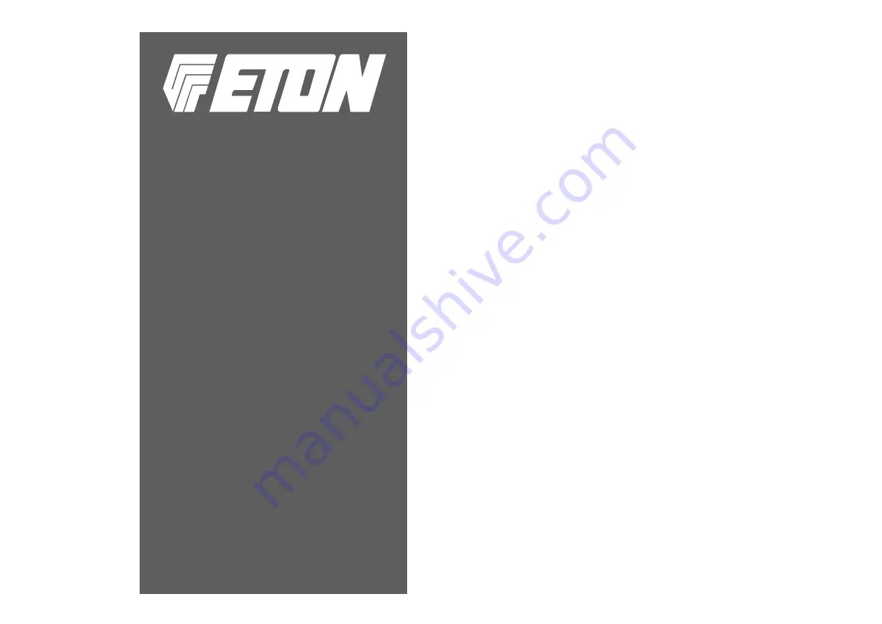 Eton CX 290 Installation & Operation Manual Download Page 1