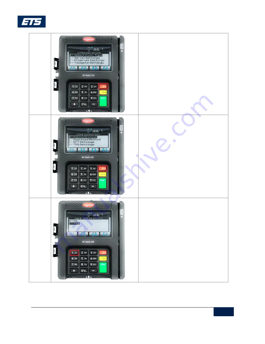 ETS Ingenico iSC250 Installation Manual Download Page 21