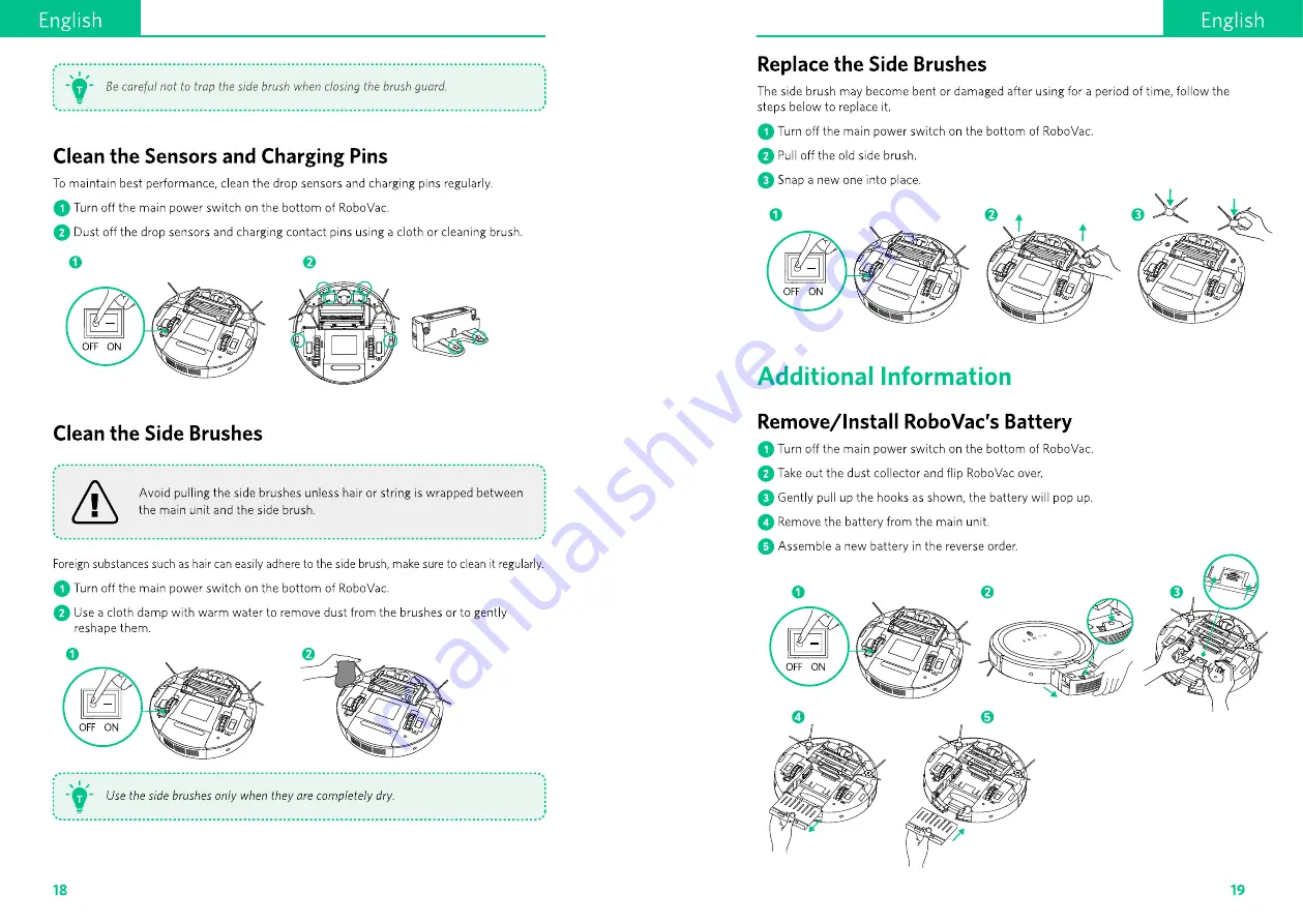 EUFY ROBOVAC 20 Owner'S Manual Download Page 11