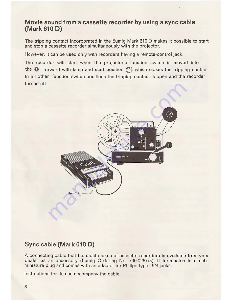 Eumig MARK 607D User Manual Download Page 9